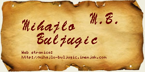 Mihajlo Buljugić vizit kartica